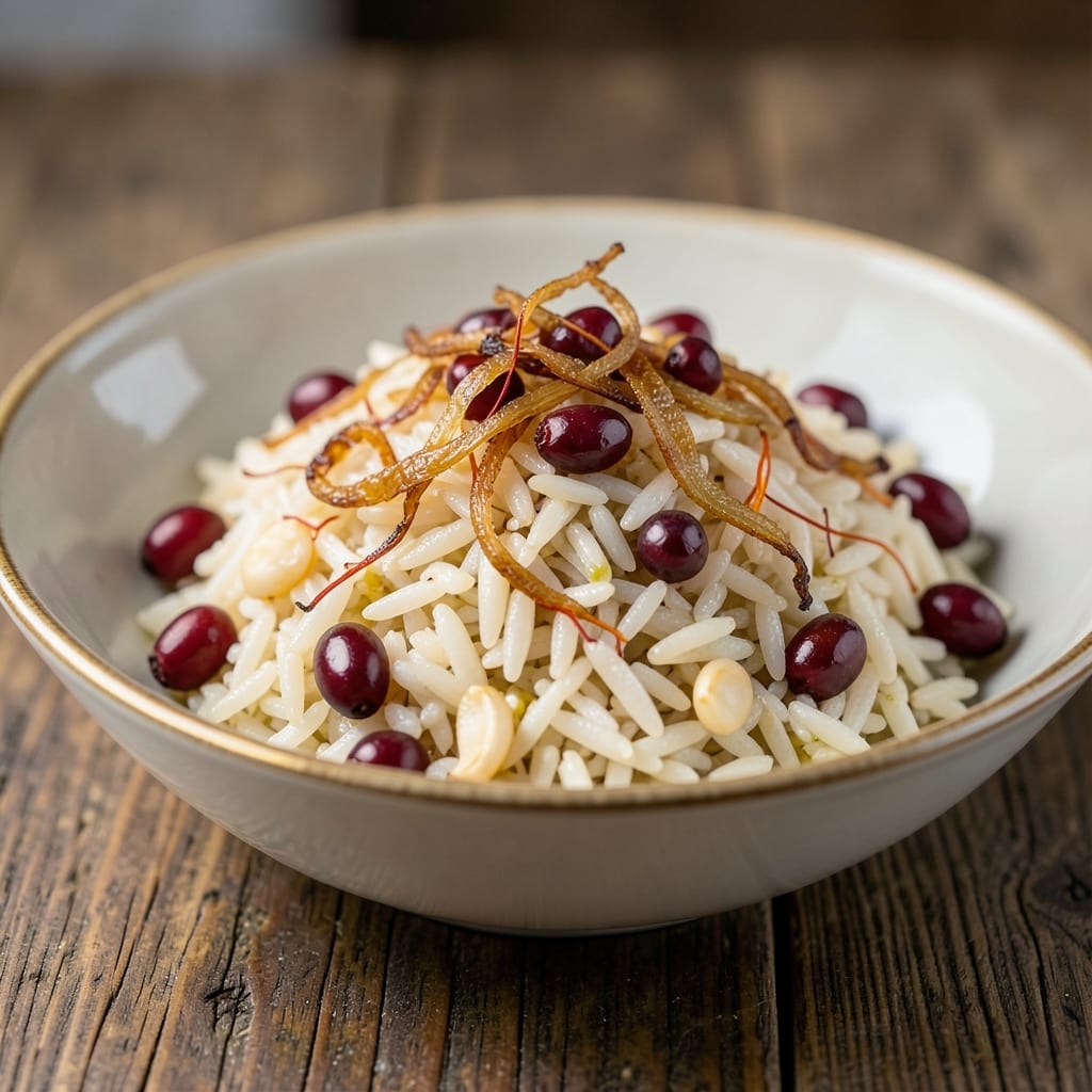 Armenian Basmati Rice Recipe: Toasted Barberry and Saffron Flavor Threads