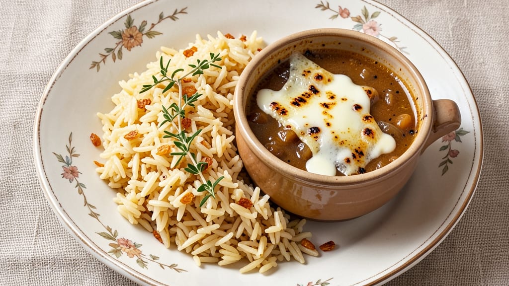Butter Rice with French Onion Soup Recipe: Creamy Caramelized Depth in One Pot