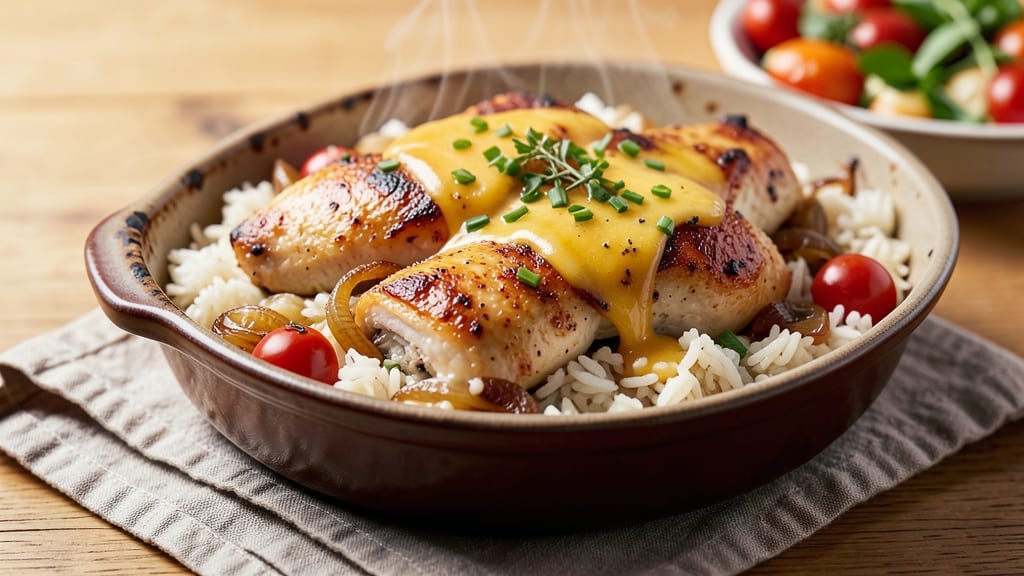 Chicken Cheese and Rice Crockpot Recipe: Slow-Cooked Creamy Layered Delight