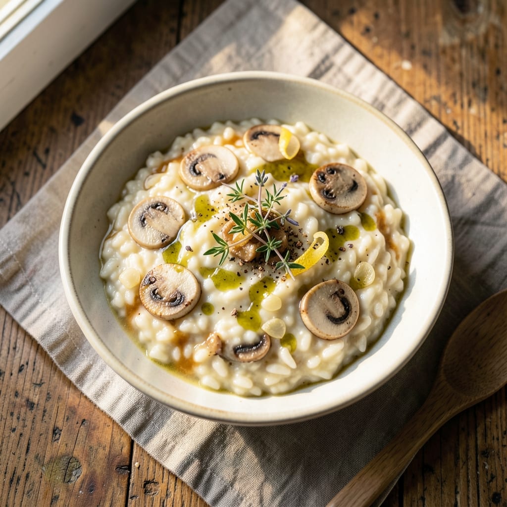 Arborio Rice Mushroom Risotto Recipe: Umami-Rich Velvety Texture Without Overstirring
