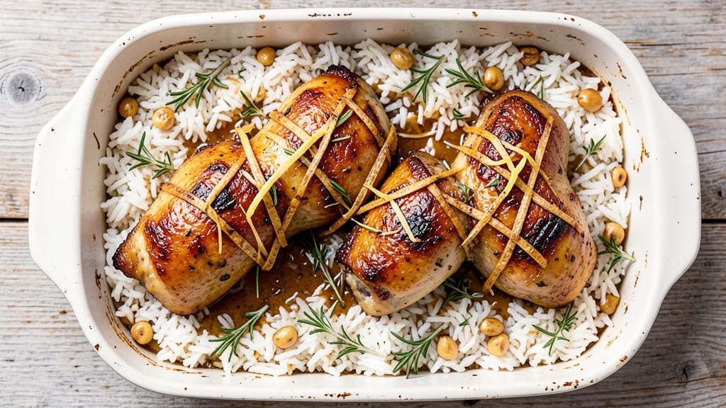 Chicken and Rice Oven Bake Recipe: Juicy Chicken and Fluffy Rice in One Pan