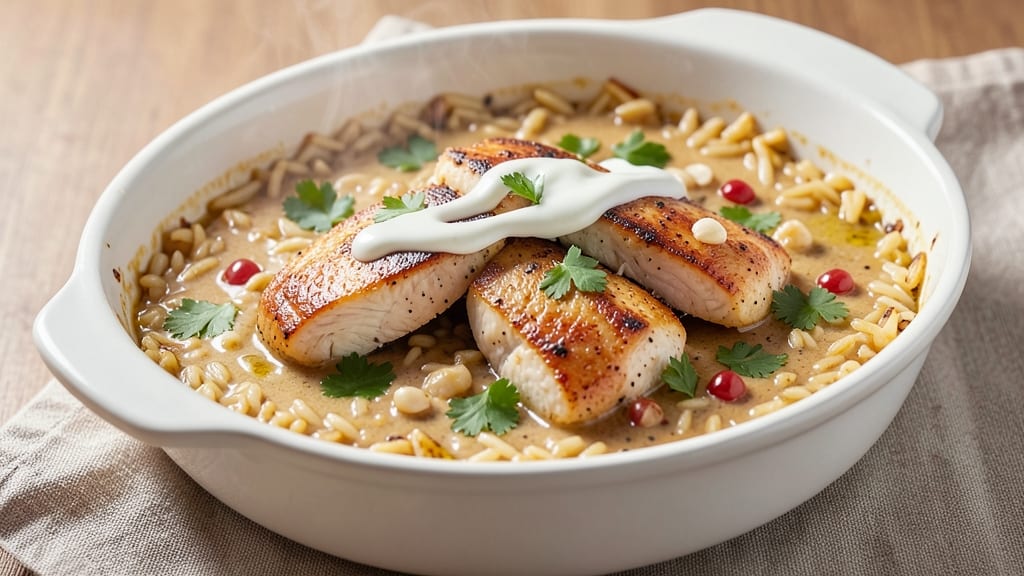 Campbell's 15 Minute Chicken and Rice Recipe: Velvety Tomato Gravy Over Fluffy Basmati