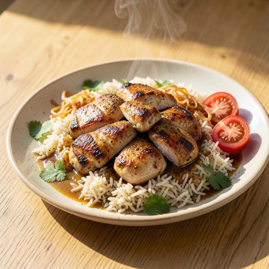Arabic Chicken and Rice Recipe: Spiced One-Pot Fragrance With Toasted Almond Crunch