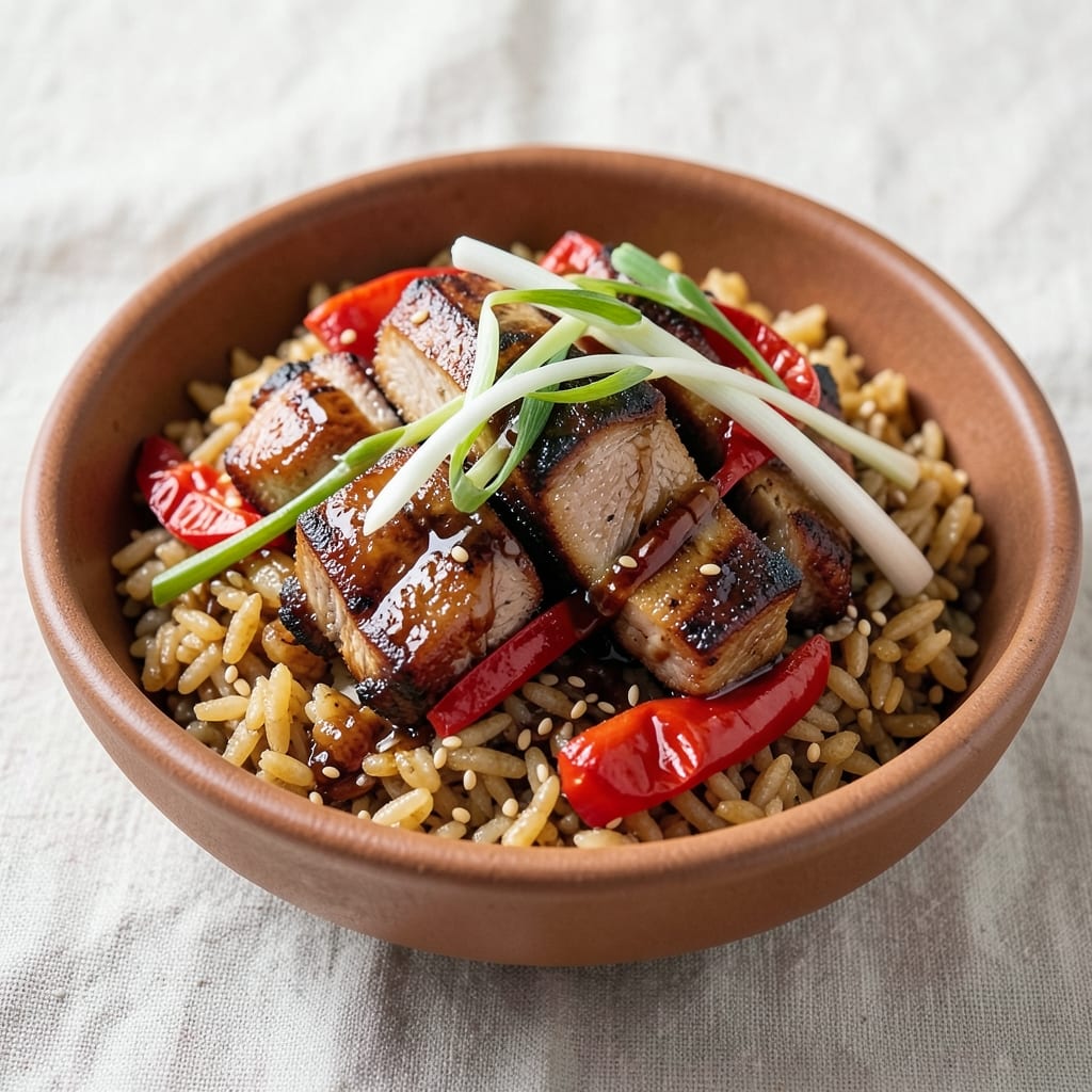 Asian Dirty Rice Recipe: Wok-Searred Umami Crunch With Pork and Peppers